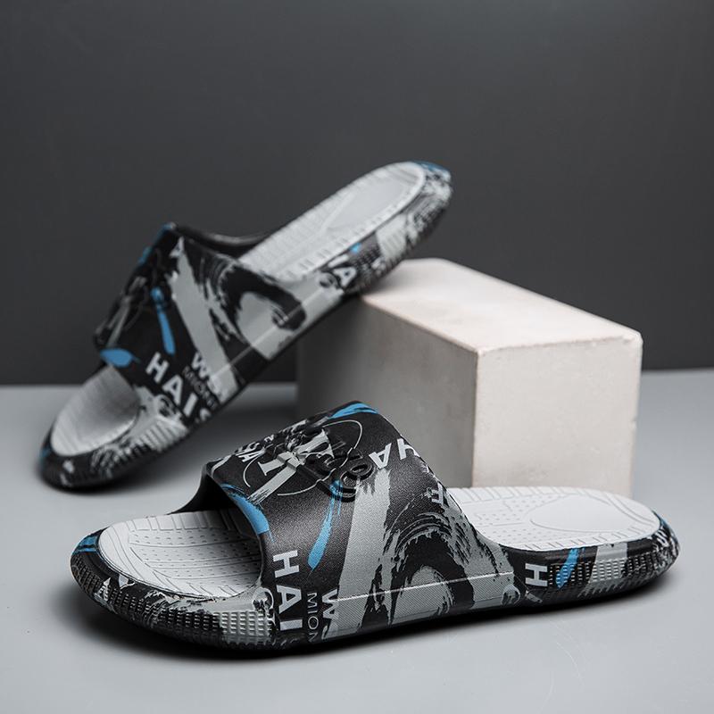 Модные мужские тапочки slip on outdoor модные тапочки на платформе шлепанцы нескользящие — фото 8