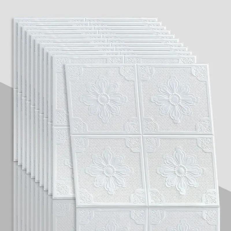 European Style Simple 3D Wall Stickers Ceiling TV Background Decor Wallpaper House Renovation Accessories Waterproof Decoration