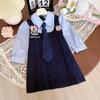 Children's Rabbit Dress - New Spring/Autumn Two-Piece Long-Sleeve with Tie