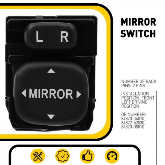 Power Control Mirror Switch for Toyota 10-18 09-13 4Runner Corolla 01-12 RAV4 EA