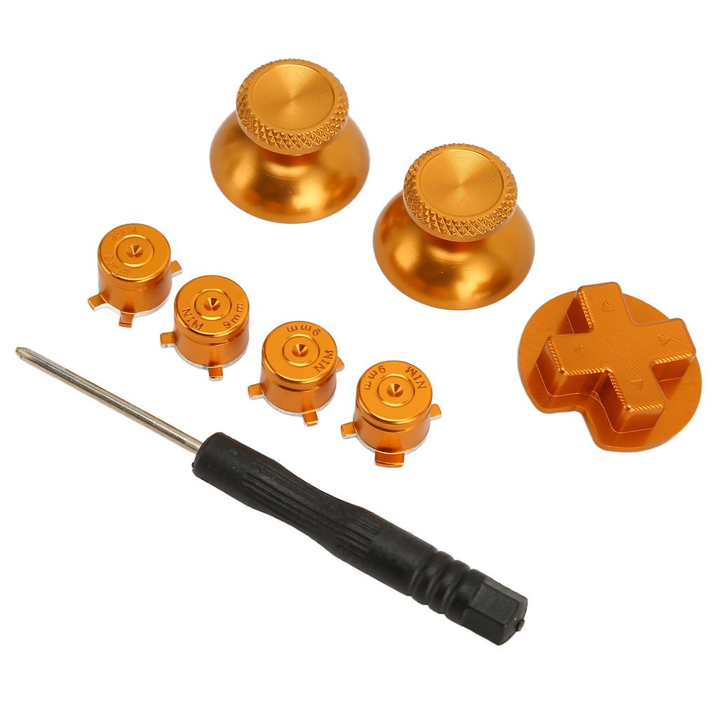 Gamepad Metal Buttons Aluminum Alloy DIY Replacement Game Controller Button Parts for Switch Pro Game Controller Gold