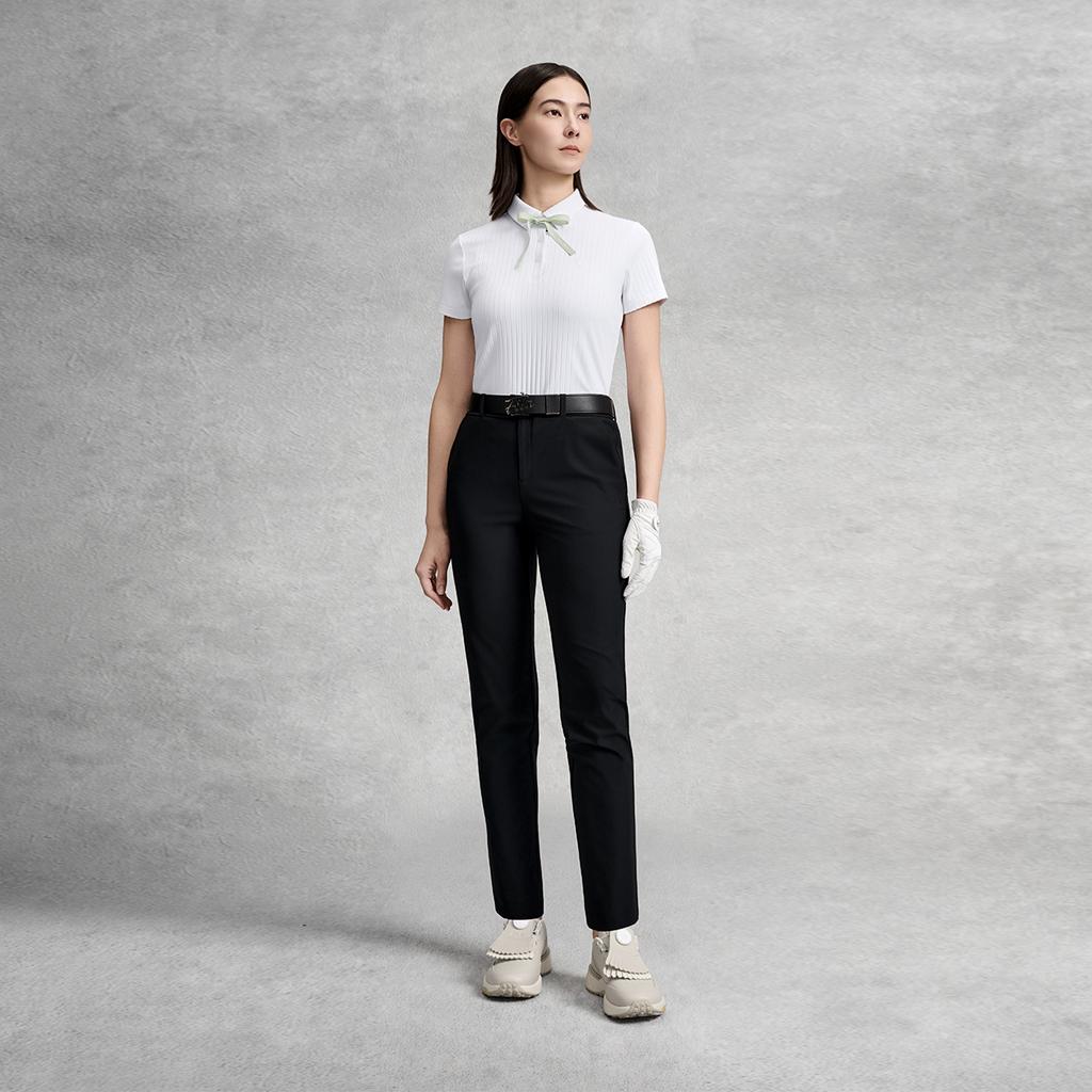 Fila Golf Series Simple Classic Sports Versatile Comfortable Knitted Casual Pants Women Bottoms A11W625605FBK