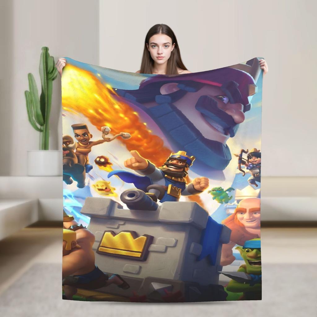 Clashes Royaleds Game Blankets  Fuzzy Funny Warm Throw Blanket for Bedspread Decoration