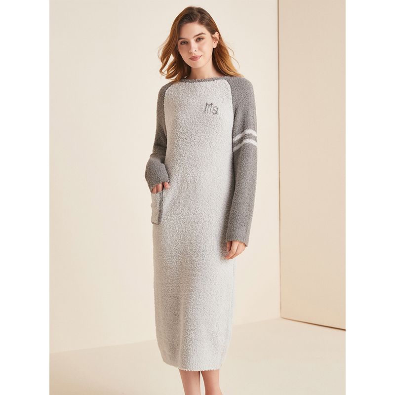 Light Yarn Super Soft Couple Pullover Women's One-Piece Pajamas