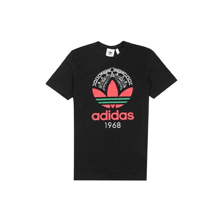 adidas originals Trefoil Tee Casual Sports Short Sleeve Black Men s CD6825 S
