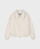 Fallett Crop Padded Blouson Jacket Ivory