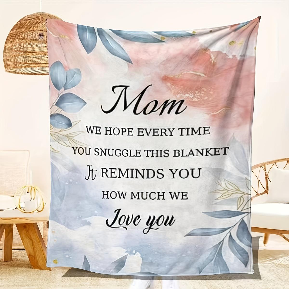 

Plush Flannel Mom Throw Blanket-Can be used as a Shawl - Great for Outdoor Camping - Perfect Gift for Mother s Day and Birthdays 100x150cm
