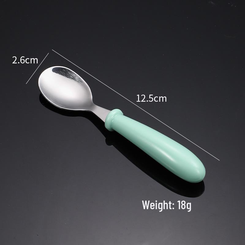 304 Stainless Steel Children's Tableware Set: Spoon, Fork & Box - Perfect Gift for Babies & Mothers