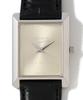 RAYS WATCH SILVER Quartz Watch with Genuine Leather Unisex Fashion Size M Strap, Men's Brand, Silver,