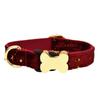 Hundehalsband mit Aufdruck und Knochen-Dekoration für kleine, mittlere und große Haustiere