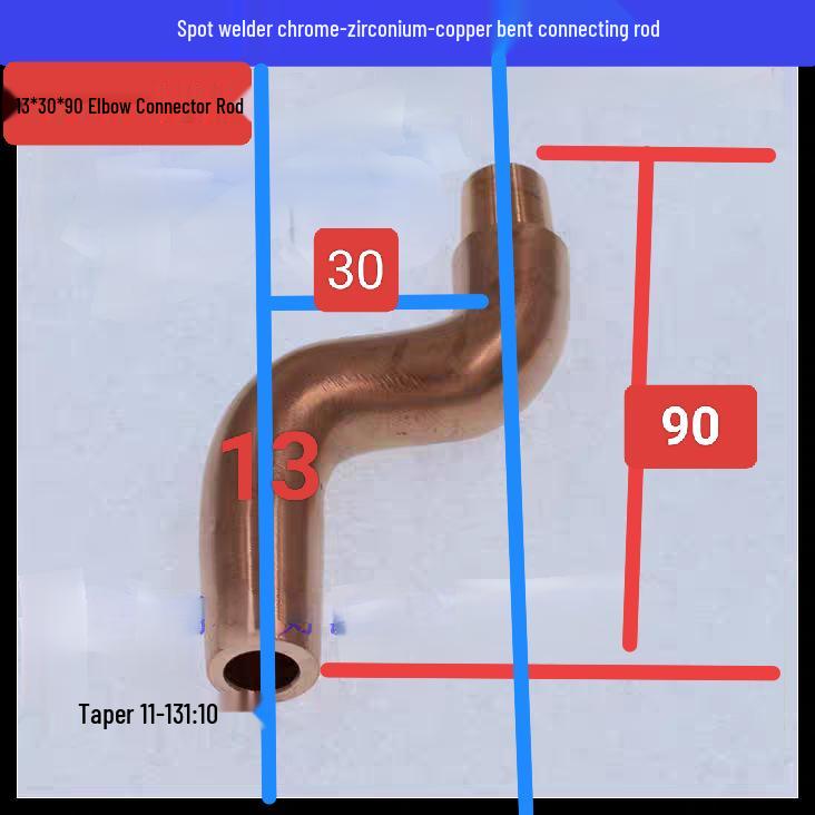 

Curved Spot Welder Electrode Head with S-Shaped Chromium-Zirconium Rod