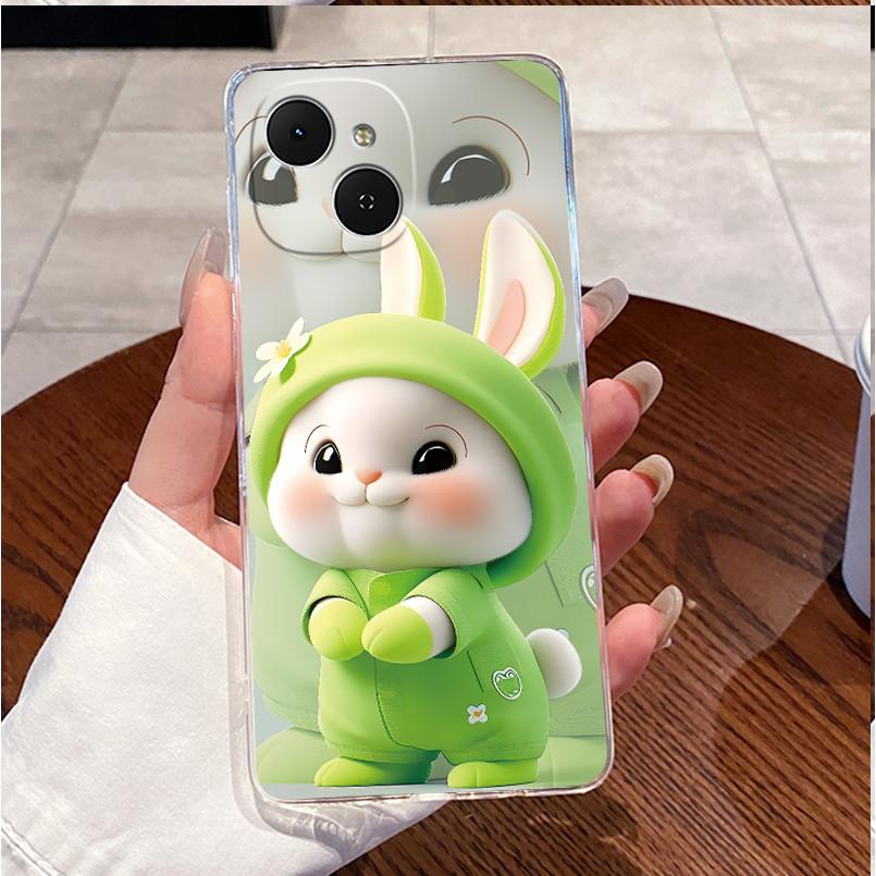 For Tecno Spark 40C Phone Case Techno Spark 40C Cover Silicone Luxury Cute Love Rabbit Funny Cool Painted Clear Soft TPU Casing