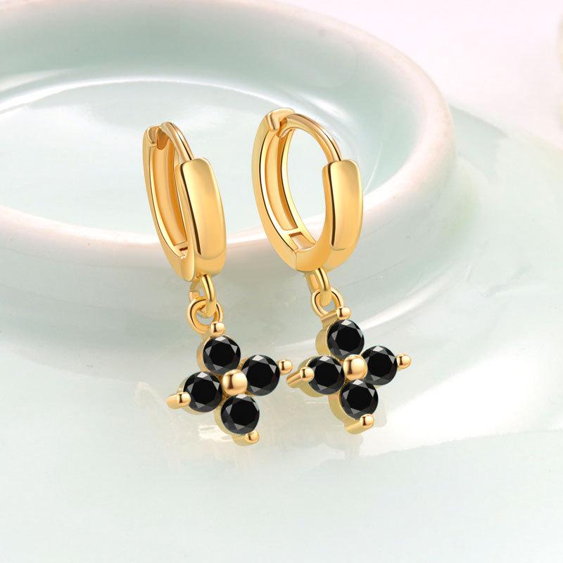 Trendy Geometric Floral Zircon Ear Cuffs Multi Cubic Zirconia Elegant Earrings For Women Fashion Jewelry