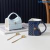 JUSTINLAU Bag Shaped Mug Office Home Coffee Cup Afternoon Tea Cup Simple Mug Suitable for Women's Use Creative Breakfast Cup