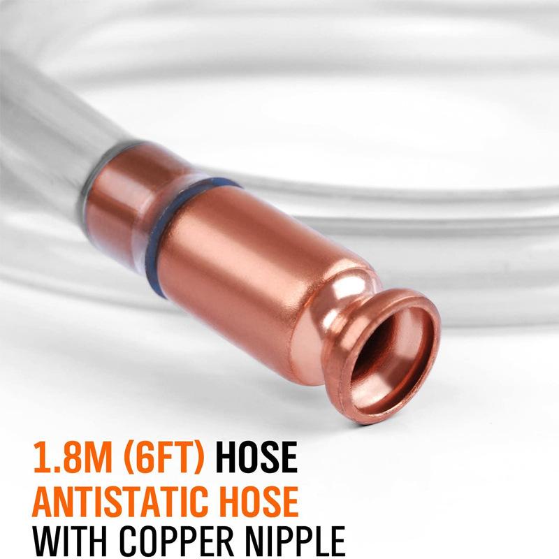 Red Copper Oil Siphon Tube & Extractor for Drums