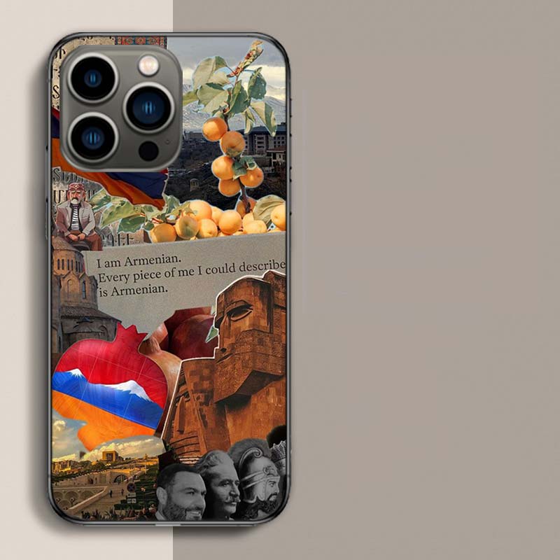 Armenia Flag Passport ART Phone Case For Iphone 17 Air 15 Pro 14 Plus 16 Pro Max 12 13 Mini 11 16E X XS Cover Cute Fundas