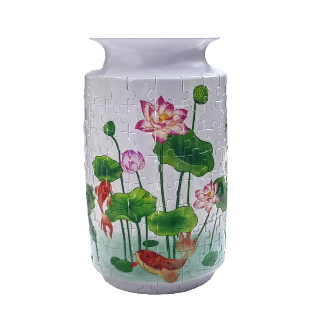 Non-Toxic 3D Flower Vase Puzzle Panda Porcelain Design Made Plastic Home Decoration And Flower Arrangement Housewarming Kids Toys Gifts