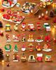 Customizable 24-Style Christmas Building Block Set: Santa Claus & Gingerbread Man Ornament