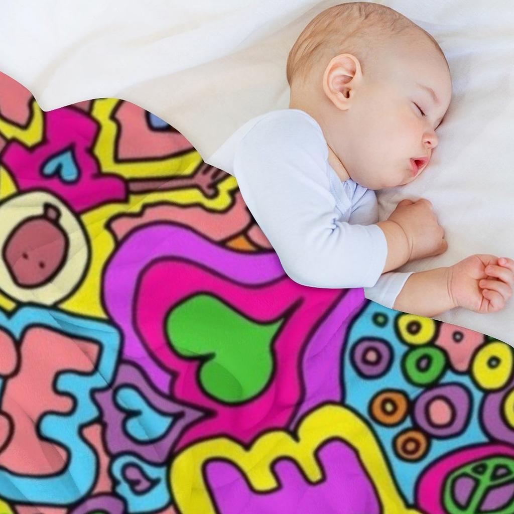 More Love and Peace Throw Blanket Furrys Luxury Thicken For Sofa Thin Softest Blankets