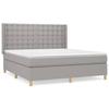 Maison Exclusive - Sommier à lattes de lit avec matelas Gris clair 160x200cm Tissu
