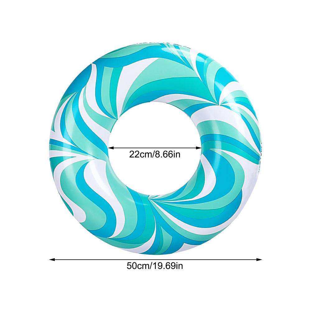 Thickened Swimming Ring For Children, Beach Water Sports, Swim Ring, Adult Water Ripple Print Design Ring, Swimming PoolLifebuoy