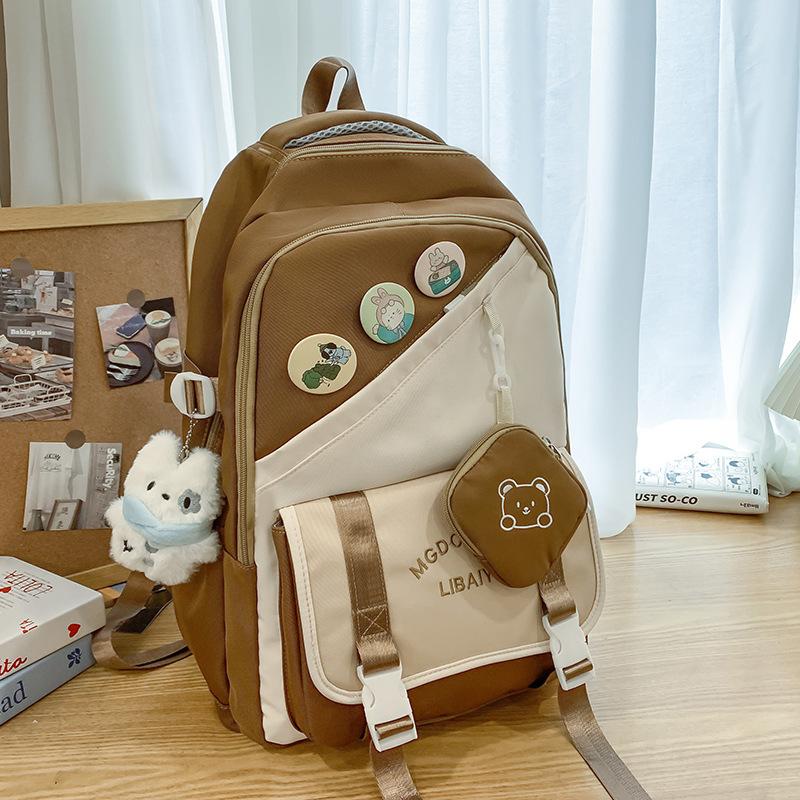 Children's Schoolbags Elementary School Girls Junior High School Students High School Students Color Block Boys Backpack