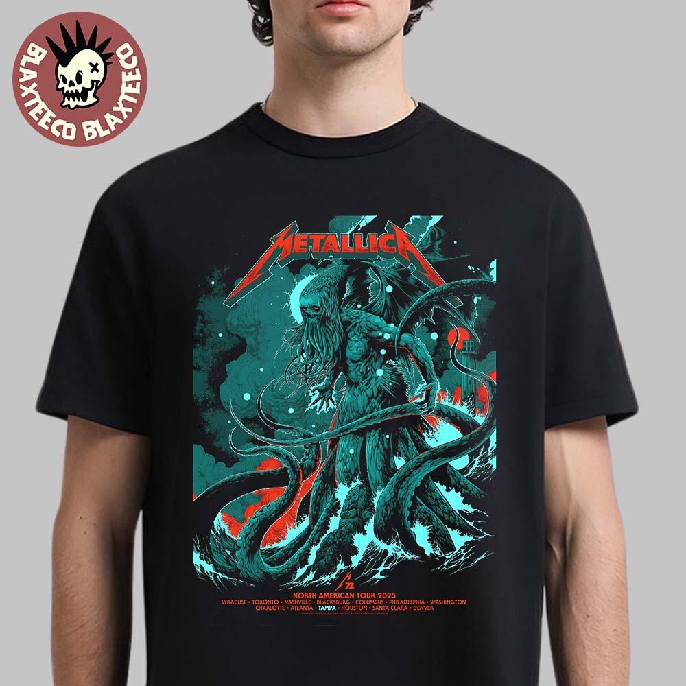 Metallica M72 Тампа Pop Up Shop 6 и 8 июня 2025 г. Raymond James S-4XL Унисекс Футболка XL