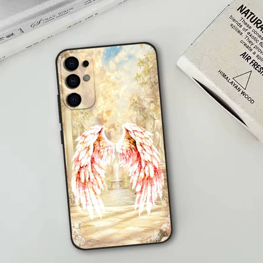 

Angel Wing Phone Case For Samsung S25,S24,S21,S22,S23,S30,Ultra,S20,Plus,Fe,Soft Silicone Black Cover Samsung S21Ultra