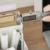 Office Desktop Storage Pen Holder, Student Learning Grid Plastic Pen Holder