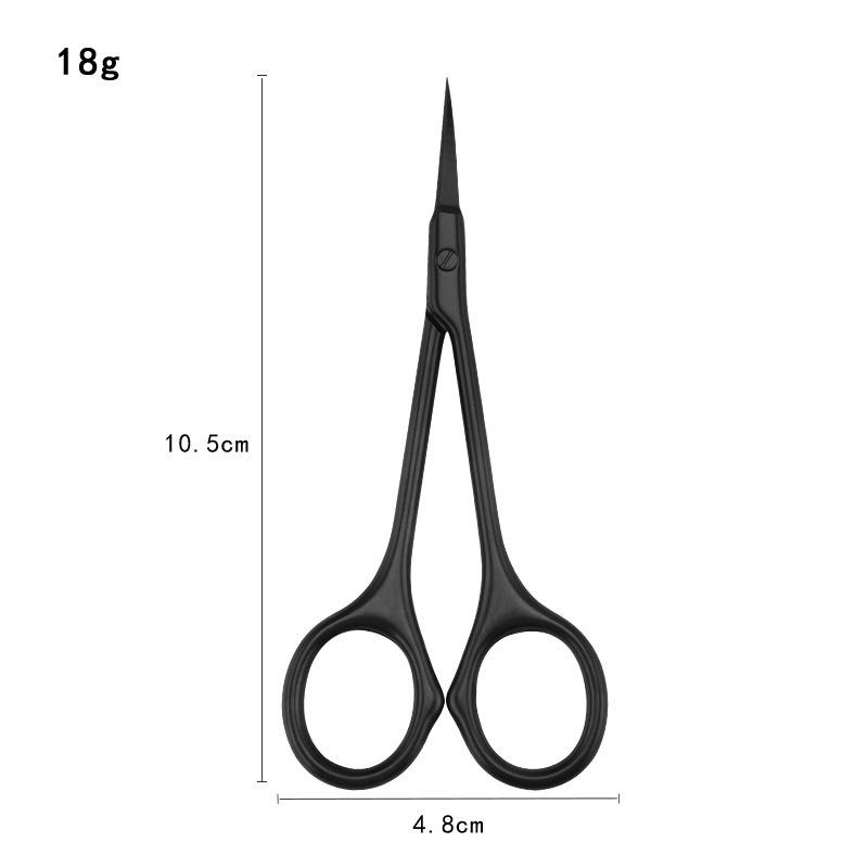 Russian-Style Stainless Steel Cuticle Nippers & Eyebrow Trimmers - Pointed Tip Beauty Scissors