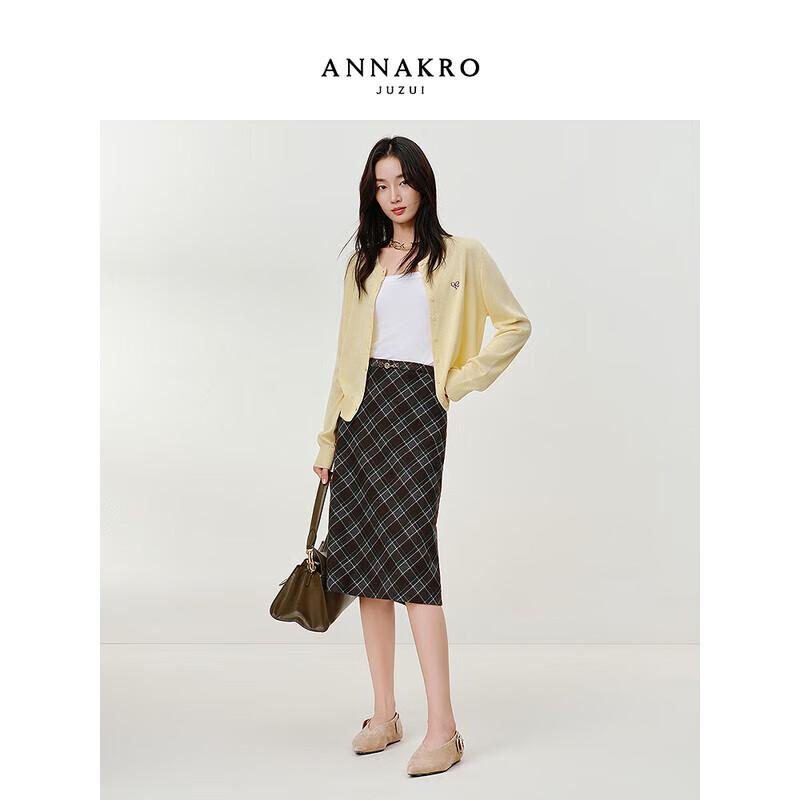 Women s Vintage Plaid A-Line Mid-Length Skirt XL