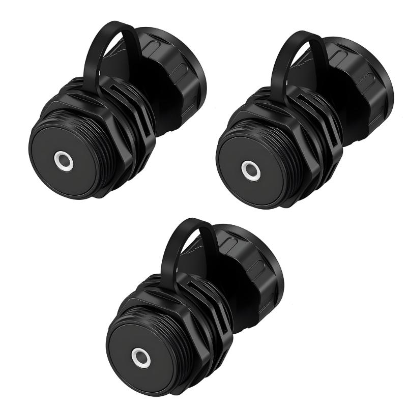 IP68 Waterproof 3.5mm Auxiliary Panel Mount Socket 3.5mm TRS Threaded Connector With Protective Cap For Harsh Environment