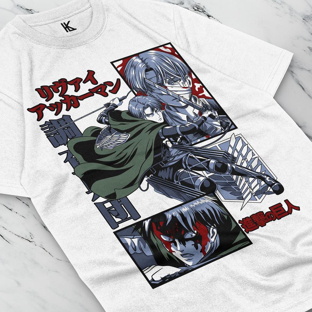 Japanese Anime Attack on Titan Print T-shirt Men's Women's Overszied Casual Cotton Short Sleeves Wit Studio Anime Men's Clothing