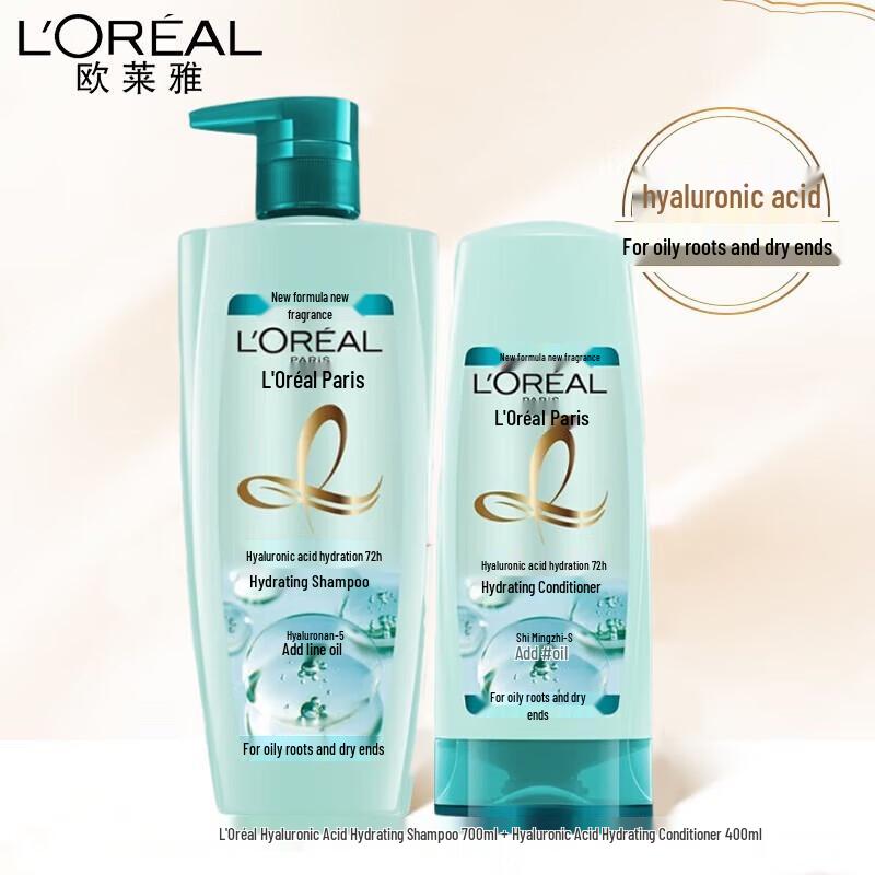 L'Oréal Silicone-Free Hydrating & Refreshing Shampoo & Conditioner Set