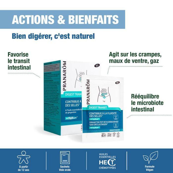 Pranarom Digestarom Digest Transit Riche En Fibres 10 Sachets