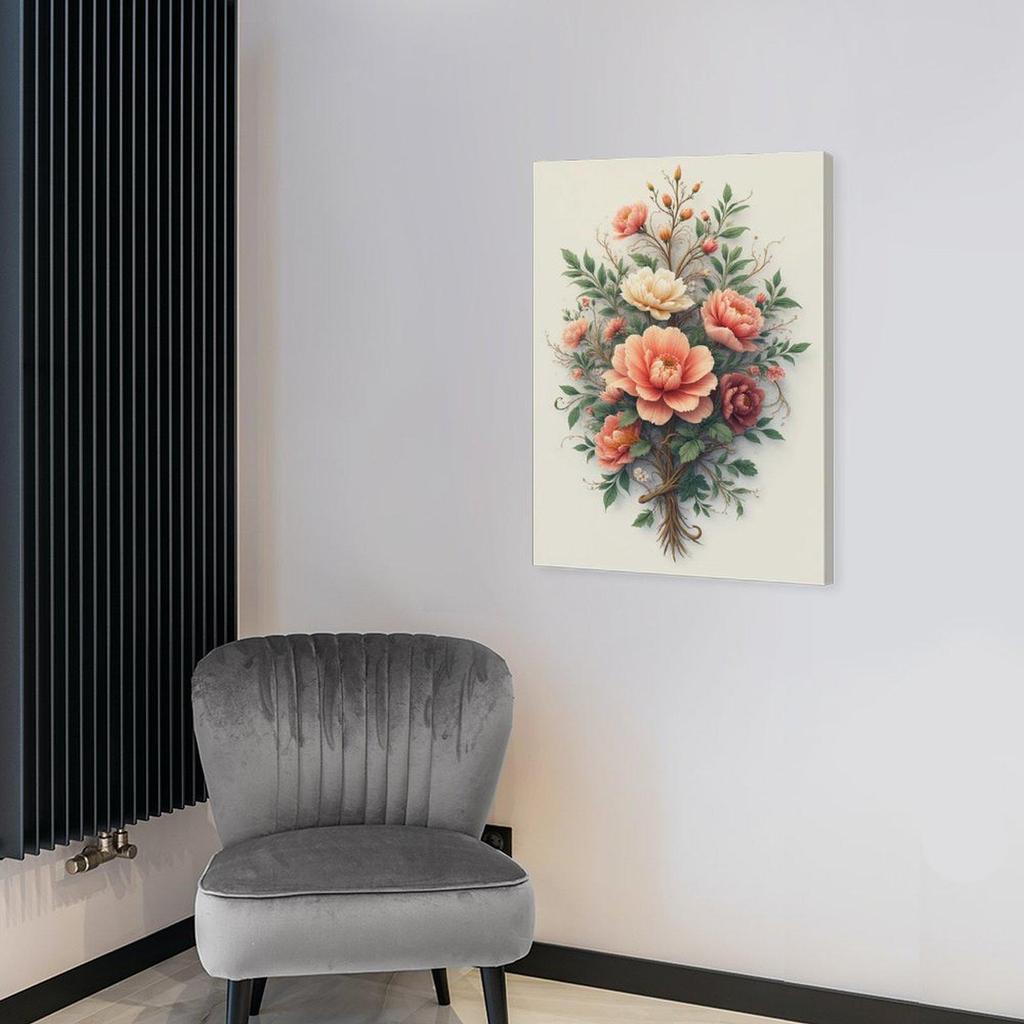 Custom Fresh Flower Bouquet HD Decorative Wall Art - Framed & Frameless Options