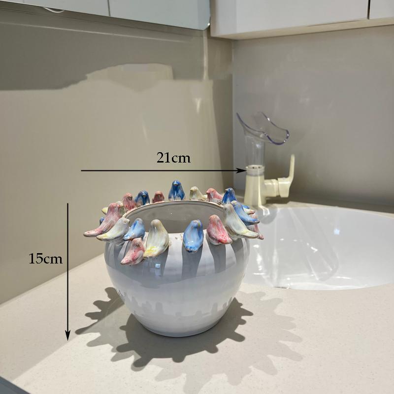 Creative Snail Bird Large Diameter Ceramic