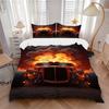 Hot Rod Flames Night Scene Print 3Pcs Bedding Setduvet Cover With 2 Bedropillowcase Home Birthday Gift