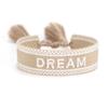Handmade European Style Embroidered Love Bracelet with Tassels for Girls