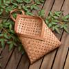 Handmade Woven Hanging Baskets Kitchen Fruit Vegetable Storage Natural Bamboo Woven Flower Pot Home Wall Decoration