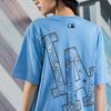 New MLB T Shirt Unisex Light Blue Korean Style 3ATSI0124-07BLL
