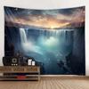 Landscape Oil Painting Tapestry Forest, Peacock, Castle, Dreamy Wall Hanging Cloth, Starry Sky Sunrise, Home Art Decoration