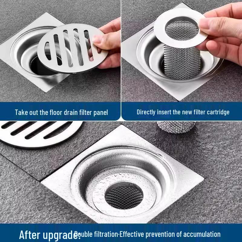 Universal Stainless Steel Hair Filter for Bathroom Floor Drain, Basin, Toilet, and Bathtub
