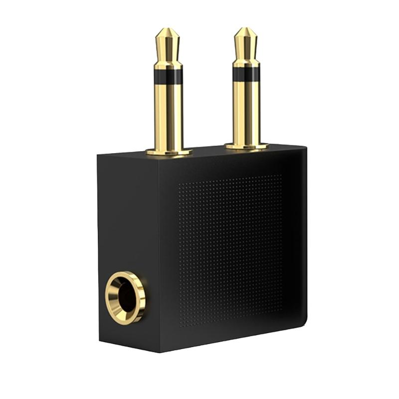 

Standard 3.5mm Port Aircraft Headphone Adapter Gold Plated Sound Splitter Wear Resistant 3.5 Headphone Plug Converter 1