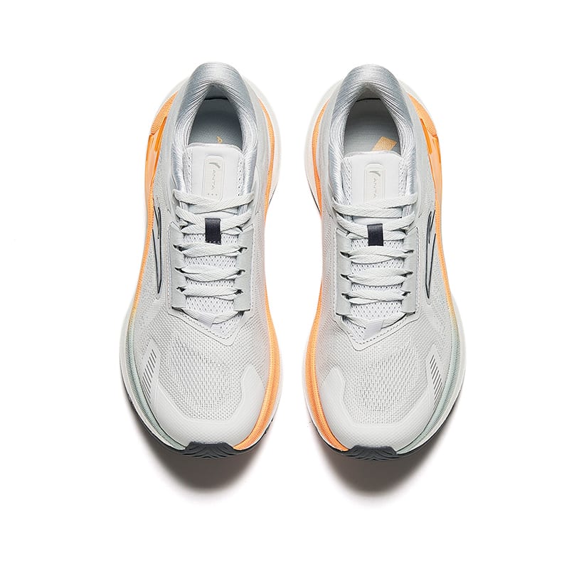 Anta CC Nitrogen Technology Abrasion Resistant Cushioning Low top Running Shoes Men's Gray Orange 912415551-1