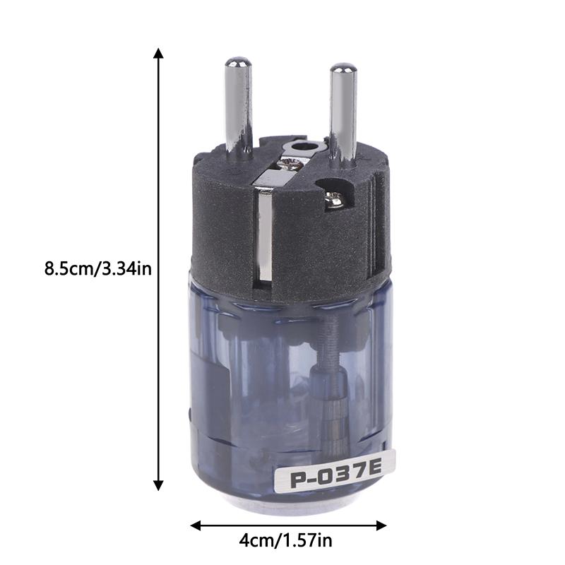 Hifi C-037 P-037E Schuko Europe Eu Power Plug Rhodium Plated Iec Audio Connector Female-Male Matihur Audio
