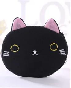 Women's Cute Coin Wallet Cartoon Soft Plush Small Coin Purse Bag for Women Penguin Animal Zippper Coin Money Card Purses Cases