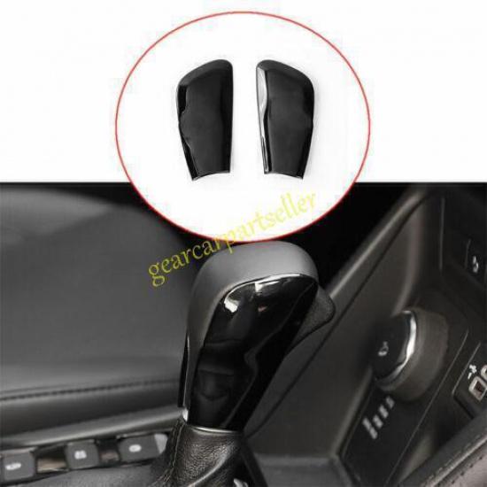 For Jeep Cherokee 19-2022 Glossy Black Center Console Gear Shift Knob Head 2PC