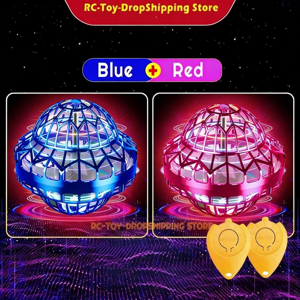 Sports Drone Flying Ball Spinner Toy Hand Control Helicopter 360 ° Rotating Mini Ufo with Led Light Gifts Game Ball Kids Children