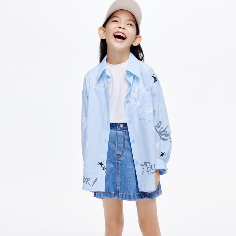 

little MO&Co. Kids Unisex Cotton Graffiti Long Sleeve Shirt 150